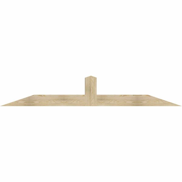 Ekena Millwork Portland Rough Sawn Timber Gable Bracket, Douglas Fir, 96"W x 16"H x 6"D x 6"F, 4/12 Pitch GBW096X16X0606POR00RDF - main